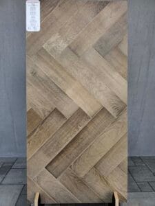 SolidParkiet, jodełka klasyczna dąb, szczotka, faza x4, Valeria, ślady po pile, klasa Rustic